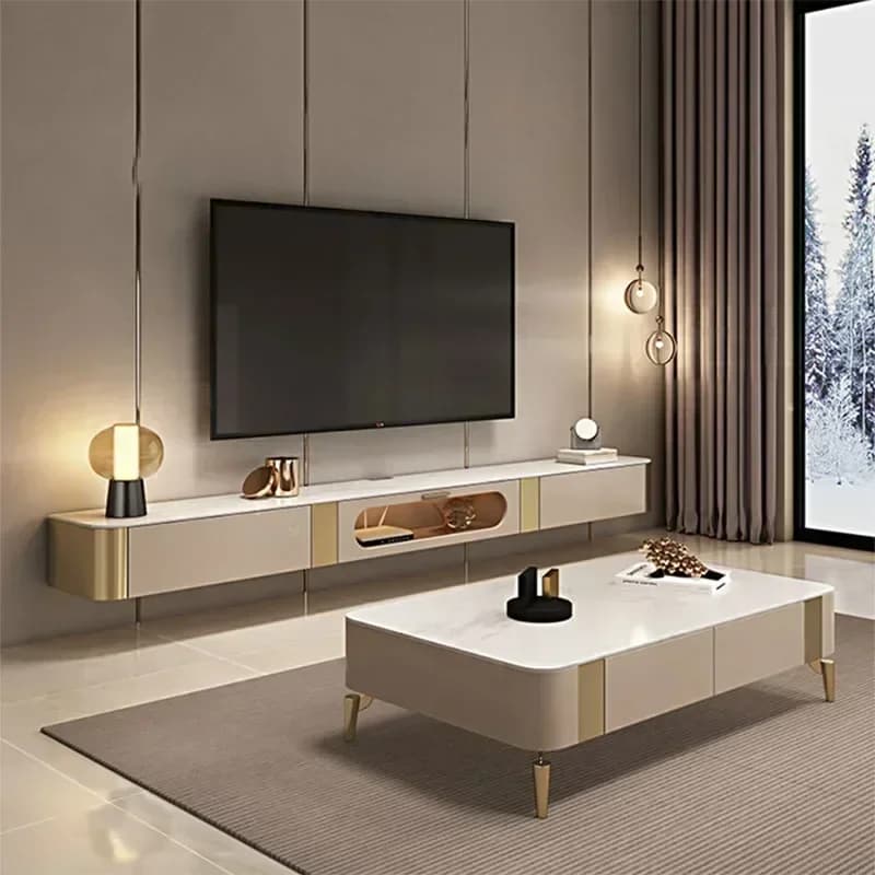Hanging console TV stand Mobile shelf Solid wood monitor door Floor TV stand Lowboard Moveis Para Casa Furniture