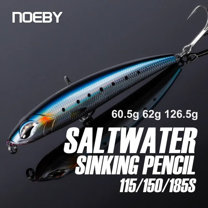 Noeby 115mm 60.5g 150mm 62g 185mm 126,5g Stickbait Affondamento Matita Esche da pesca Esche artificiali a lancio lungo Richiamo di pesca in mare