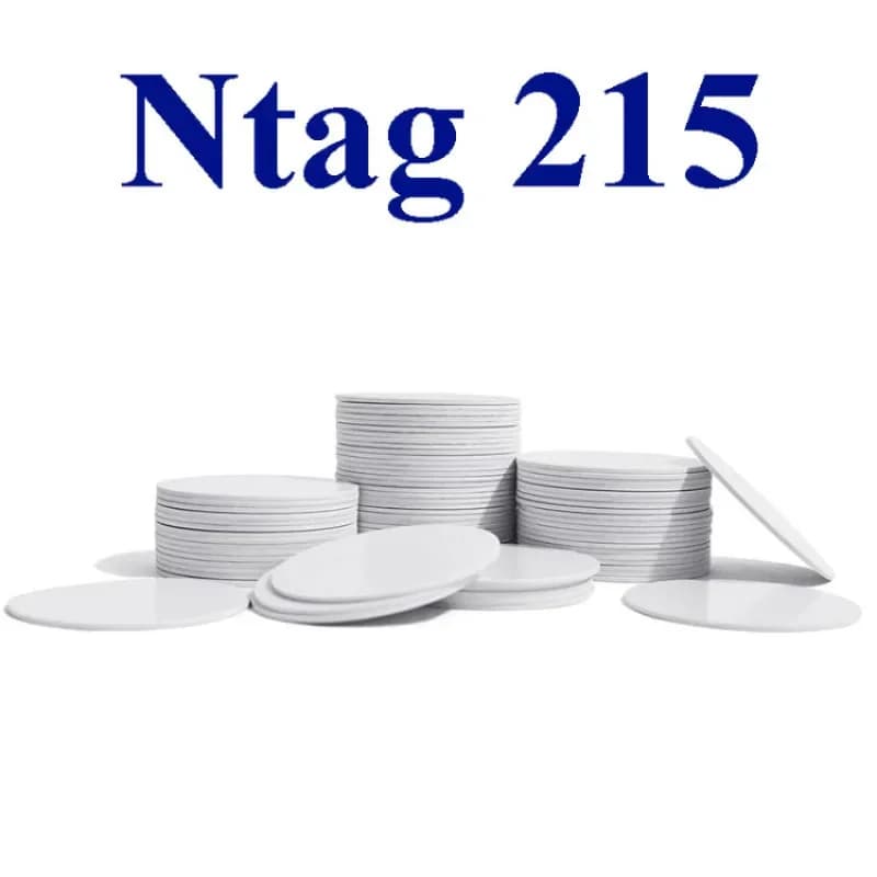 10-100 pezzi 13,56 MHz NFC NFC 215 etichetta moneta etichetta carta RFID etichette ultraleggere etichette 25 mm diametro 540 byte