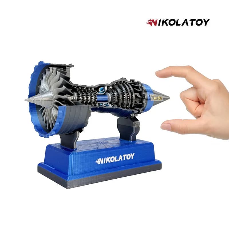 Modello di motore aeronautico in miniatura Trent900 Aereo Turbofan Motore azionabile Giocattolo da collezione per hobby Action Figures