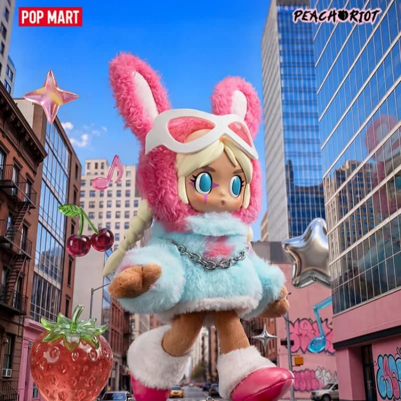 POPMART Peach Riot Fruit Punch Series Plush Pendant Mystery Box Blind Box Guess Bag Toy Anime Action Figure Desktop Ornaments