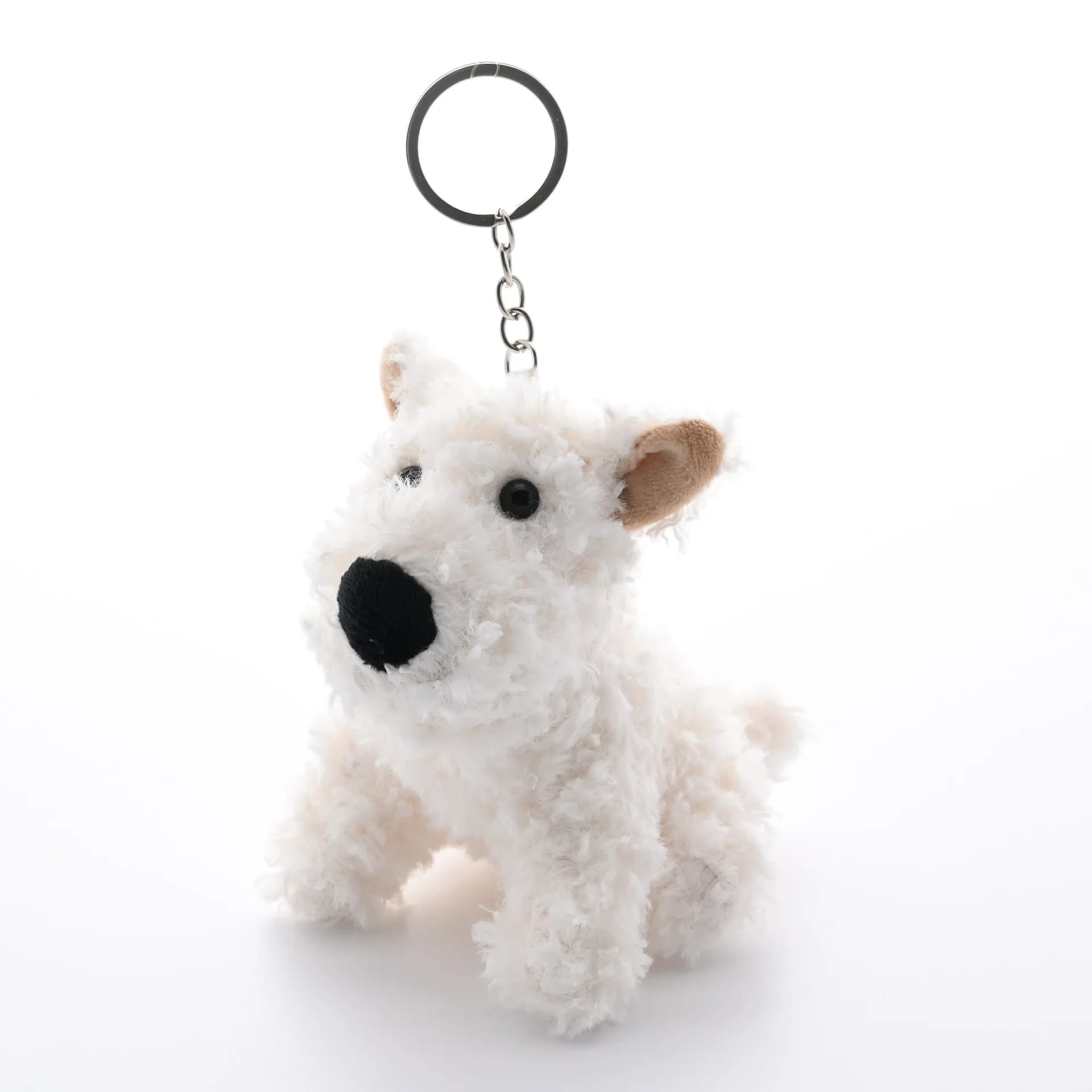 new West Highland Little Dog Keychain Pendant White Dog soft Plush Toy Doll fashione white doll Pendant couple gift