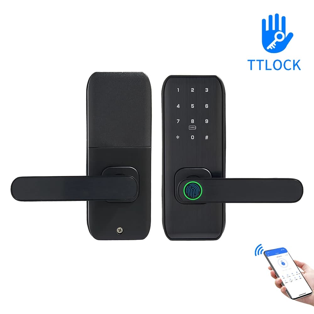 Serratura Intelligente TTLock con App, Impronta Digitale, Password e RFID per Porte Interne in Legno