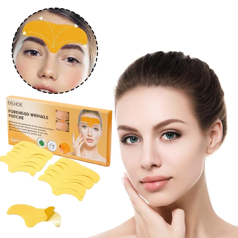 Patch in Gel al Collagene per la Fronte, Riduce le Rughe Sottili e Rassoda la Pelle, Adesivi Lisciante per il Trattamento delle Rughe per la Cura Femminile