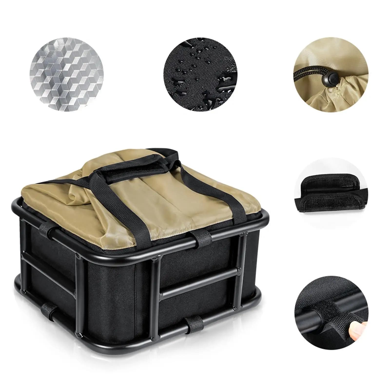 Borsa per fodera per cestino per bici, marsupio per cani per gatti, con coulisse Borsa versatile per cestino per bicicletta per escursioni in bicicletta all'aperto