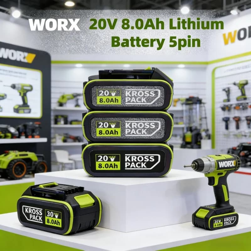 100% 20V WORX 6000mAh 5pin WA3016 WA3023 WA3027 Li-ion Battery for Dewalt Tools for WORX Cordless Power Tool Model Battery