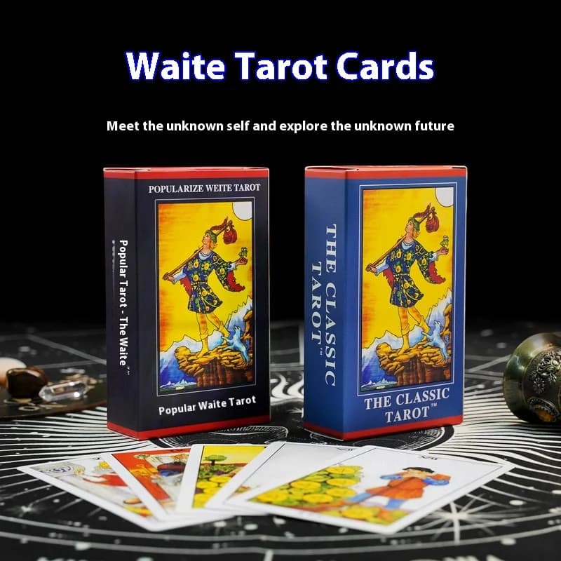 Autentico classico popolare Waite 12*7 principianti principianti entry 80 carte con analisi Waite set completo di carte dei tarocchi