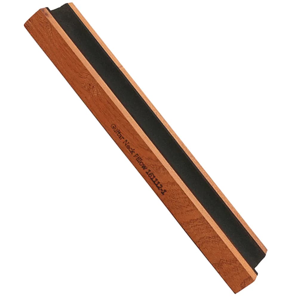 Cuscino Poggiatesta per Chitarra in Legno Massello per Strumenti a Corda Acustici, Elettrici, Basso, Ukulele - Superficie Stabile Antiscivolo Lunga