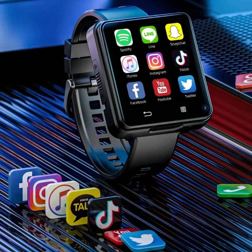 Nuovo LOKMAT APPLLP 2 MAX 4G Astuto Della Vigilanza Degli Uomini 2.64 Pollici Grande Schermo 4G 64GB Google Play Gioco Impermeabile Android 11.0 Smartwatch