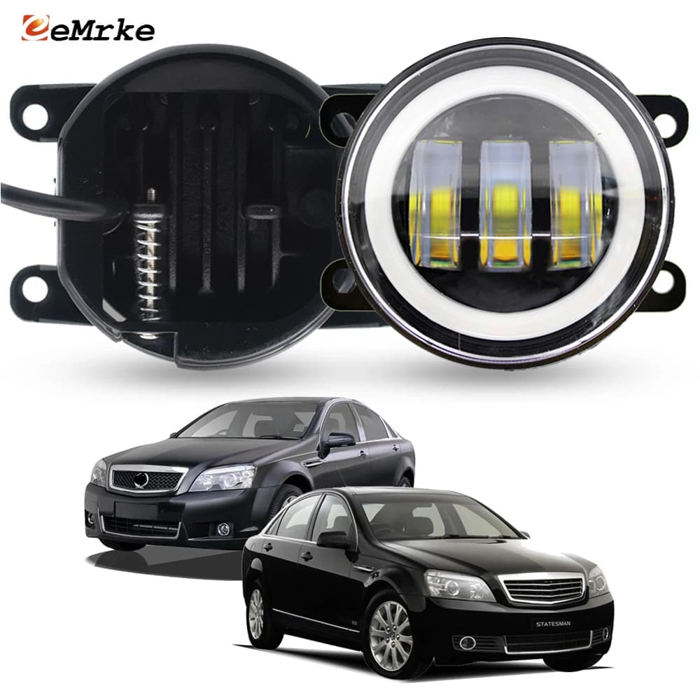 Led Luz de niebla Lente fendinebbia per Holden Caprice Statesman WM Daewoo Veritas 2006-2010 Paraurti anteriore DRL + Anello indicatori di direzione