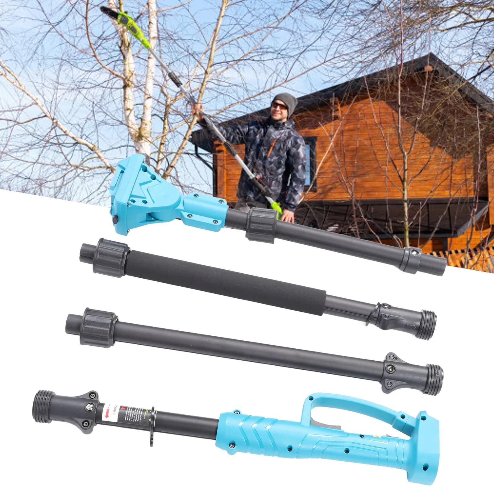 4-section shears extension kit for electric shears for high-width pruning for battery 21V BL1820 BL1830 BL1840 BL1850