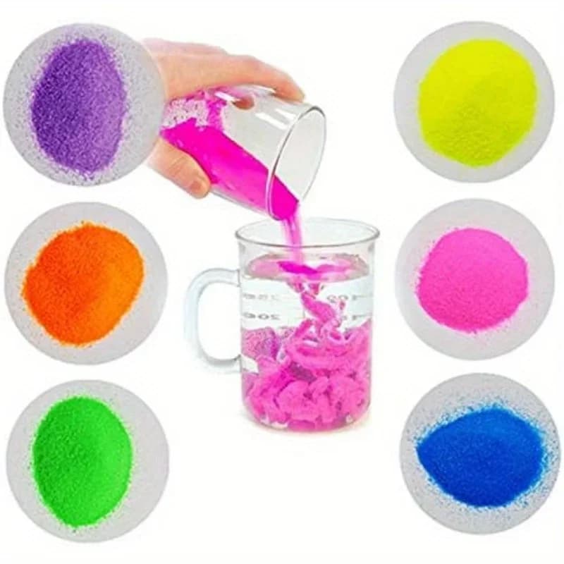 Magic Space Sand - Giocattolo con sabbia colorata idrofobica, colori misti