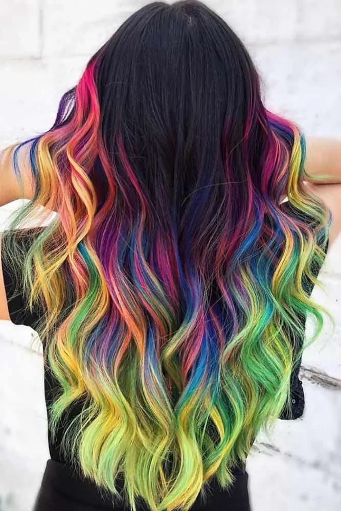 Estensioni dei capelli stile clip a 18 colori Estensioni dei capelli colorati da 22 pollici Parrucca sintetica lunga diritta lucida per bambini Donne