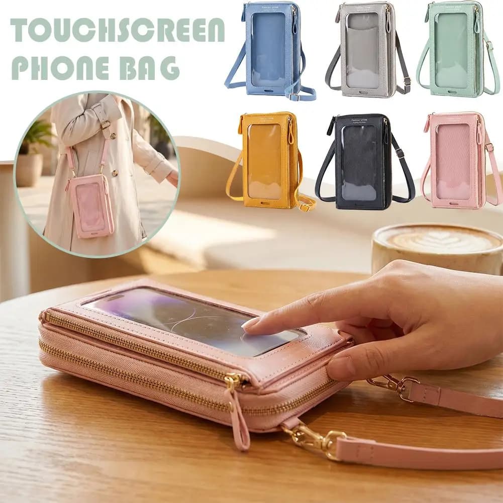 Women Bags Soft Leather Wallets Touch Screen Cell Phone Purse Crossbody Shoulder Strap Handbag for Female Cheap Women's Bags
