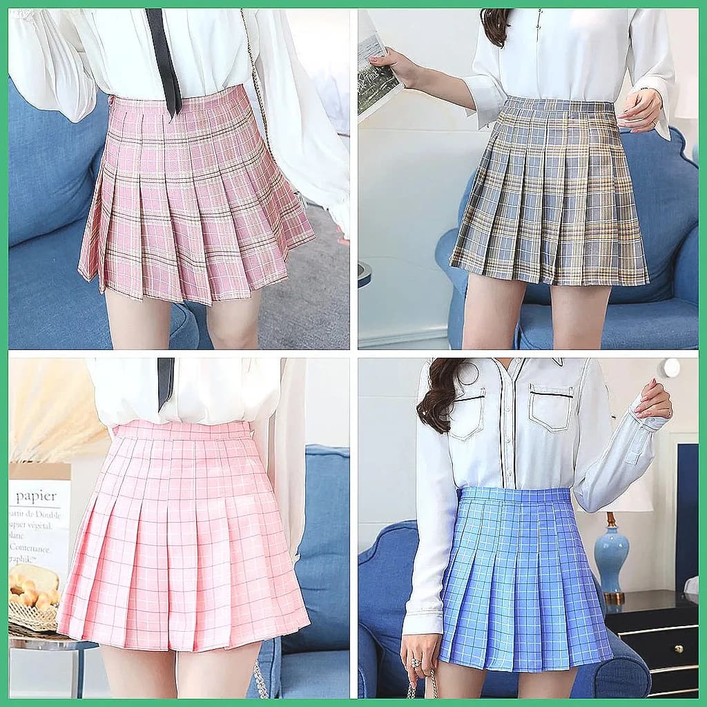Minigonna da tennis vintage a vita alta da donna - Minigonna snellente per l'estate, moda casual, spedizione veloce (78 caratteri)