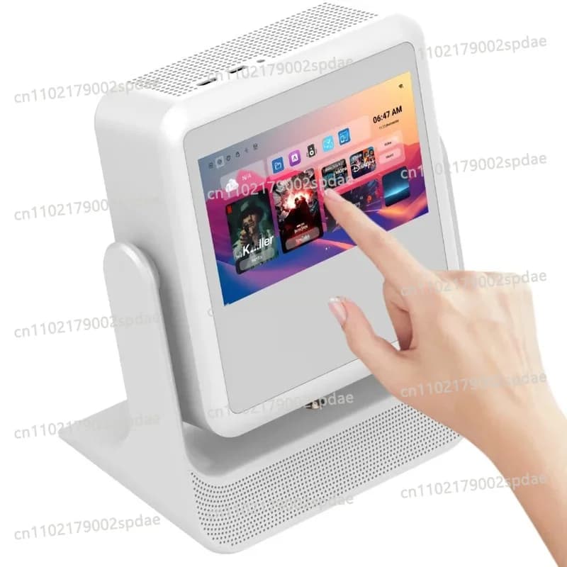 Smart Projector With Projection Screen Built-In Android System Wi-Fi Support 4K Video Decoding For Home Office Presentation