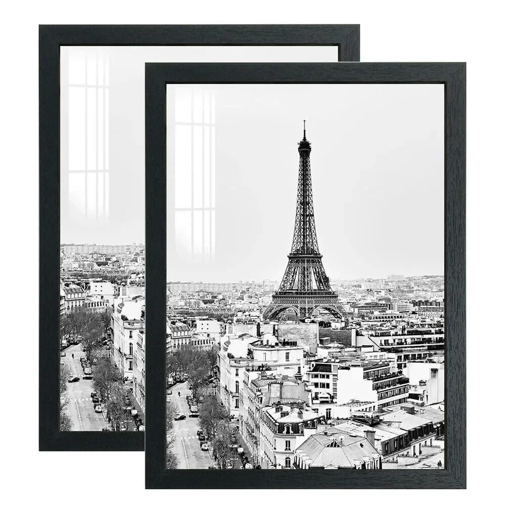 21x30cm & 30x40cm Black Photo Frame Hung on Wall Photo Frame Poster Certificate Canvas Canvas Display Frame Picture Decor