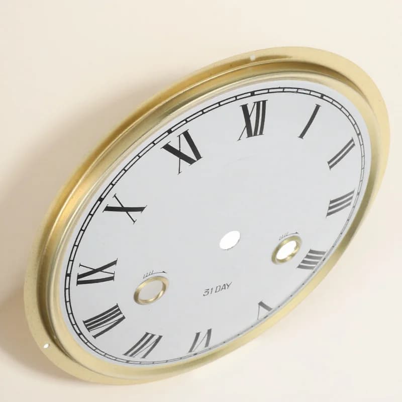 Kit fai da te rotondo con quadrante meccanico per la decorazione della parete del soggiorno, movimento di inserto dell'orologio con piastra frontale di ricambio in stile numerico romano