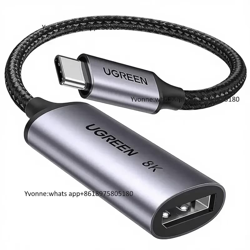USB C to 8K Displayport 1.4 Adapter for 15 Pro iPad USB Type C to 8K DP1.4 Adapter Cable 32.4Gbps