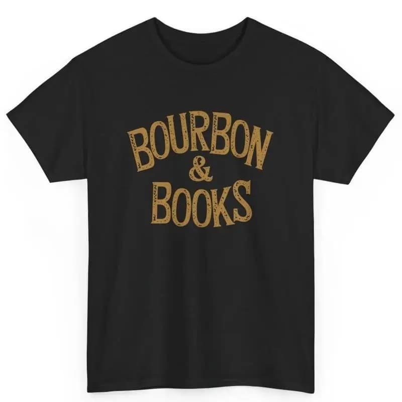 Maglietta in cotone Bourbon And Books Reading Lover Alcohol Humor Barman S
