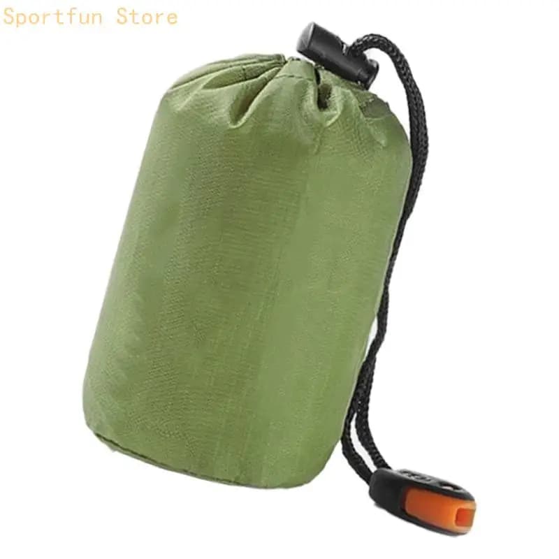 Emergency Bivvy Bag Aluminum Film Sleeps Bag Warm Tube Tent Survival Bivvy Bag X7JD