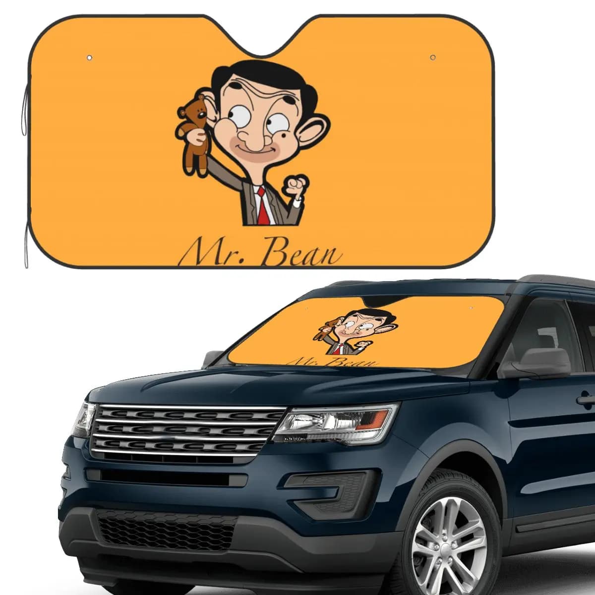 Mr. Bean Cartoon (2) Parasole Parabrezza Auto Parabrezza Anteriore Finestra Parasole Accessori Coperture
