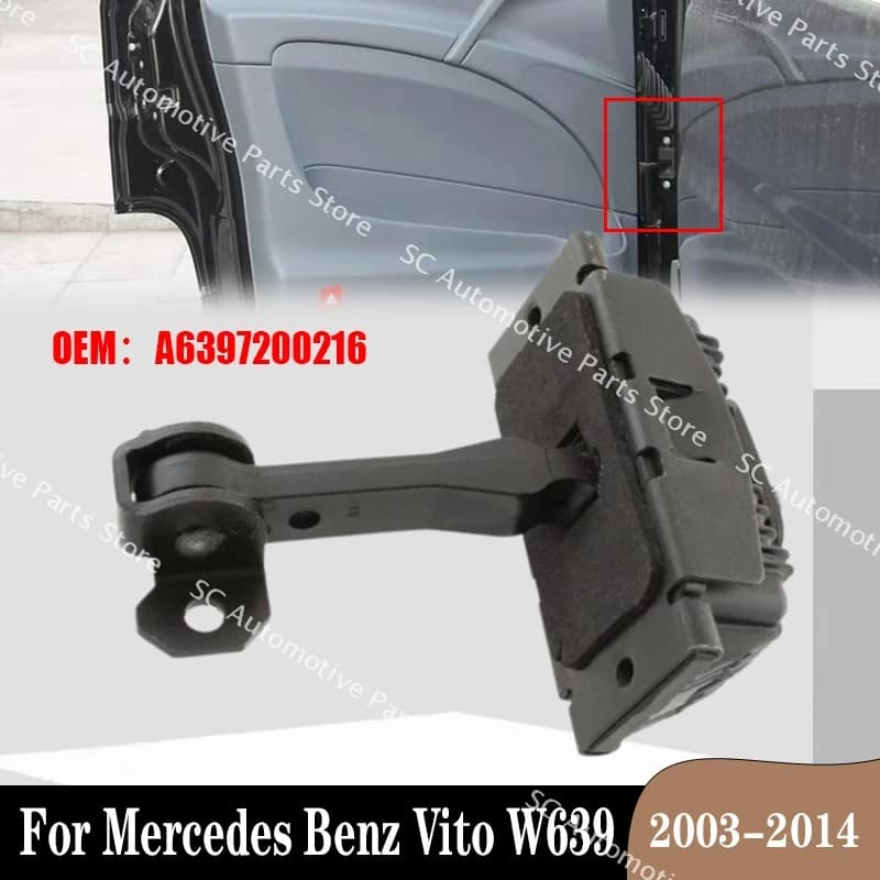 1 Pezzo A6397200216 Limitatore Porta Anteriore Posteriore (CHECK ASSY) per Mercedes Benz Vito W639 2003-2014, Cinghia di Blocco Porta