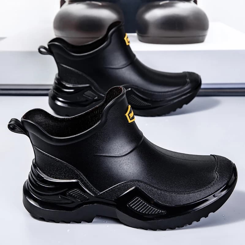 Large Size Men's Women's Rain Boots Casual Outdoor Waterproof Short Boots Comfortable Shoes