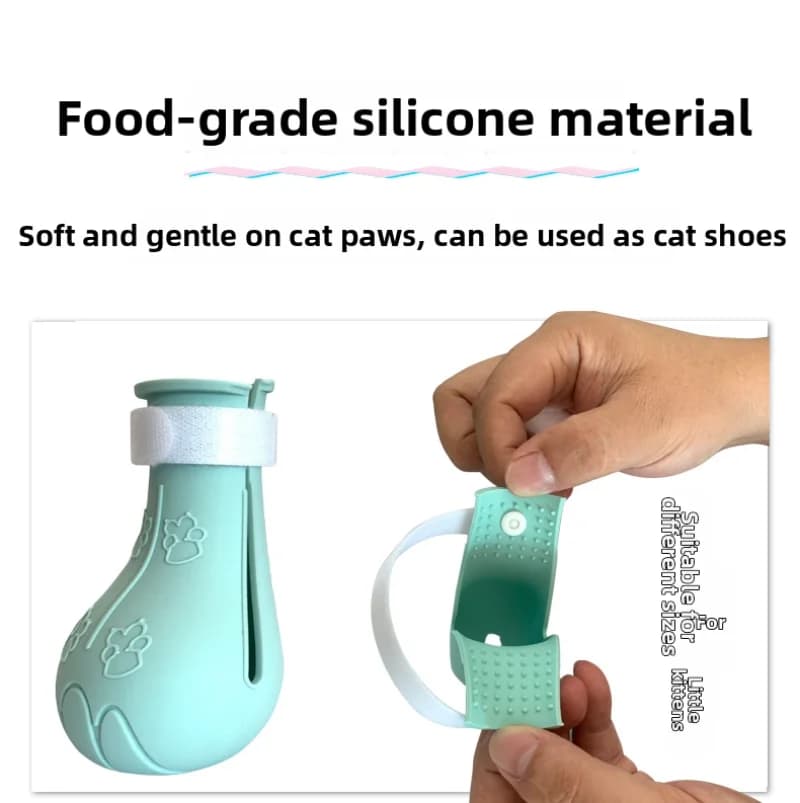 Cat leg covers, silicone shoe covers for pets, toilet accessories, nail cutting, to administer medicines, cat scratching socks