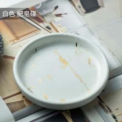 Set di accessori da bagno in marmo imitazione ceramica Strumenti per il lavaggio Bottiglia Collutorio Tazza Sapone Portaspazzolino Articoli per la casa