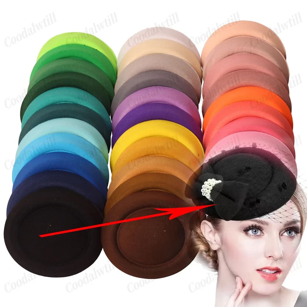17CM Wedding Top Pillbox Fascinator Base Hat Fascinator Hair Accessories DIY WOMEN Party Wedding Millinery Cap Handmade Supplies