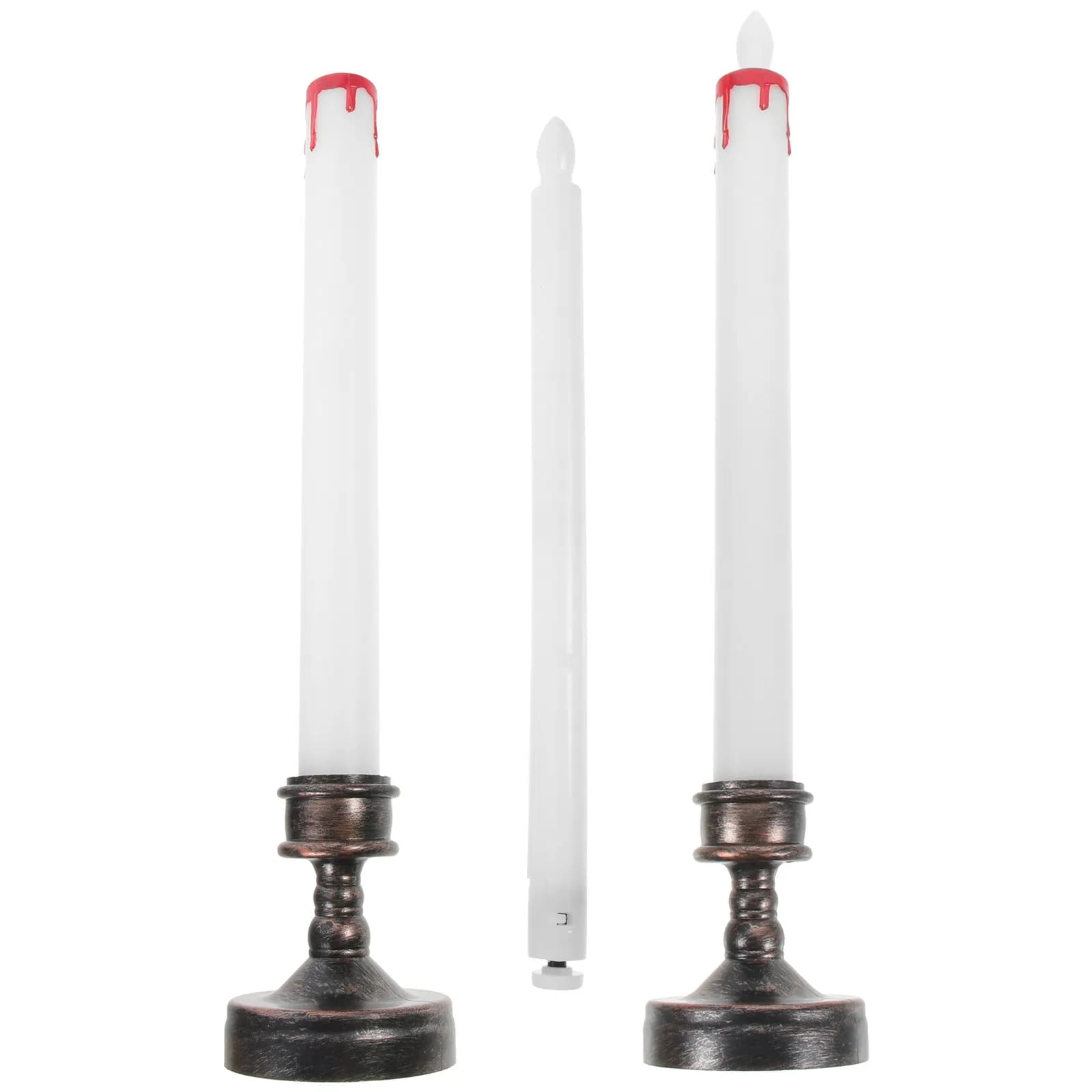 2 candele elettroniche senza fiamma, luci a batteria per matrimoni, feste, decorazioni per la casa, elettriche riutilizzabili