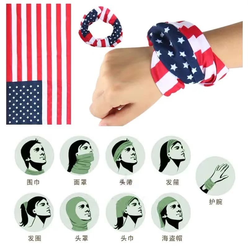 Stampa geometrica ciclismo Bandana copricapo pesca fascia Moto bicicletta Hijab testa sciarpa maschera scudo uomo/donna maschera scudo