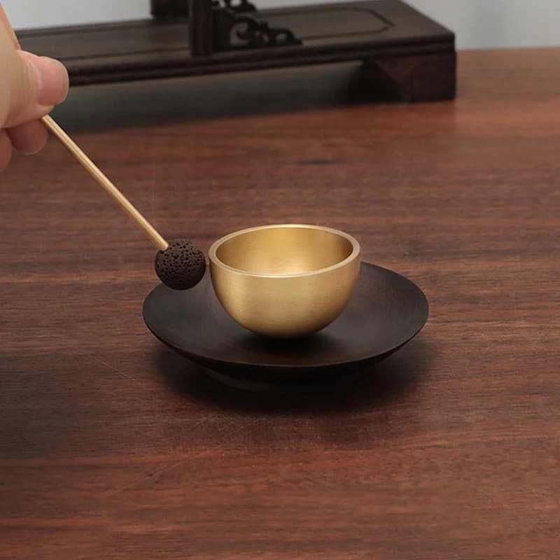 1Pc Mini Singing Bowl Portable Essential Oil Diffuser Meditation Sound Bowl For Yoga, Healing, Chakra Balance, Relaxation