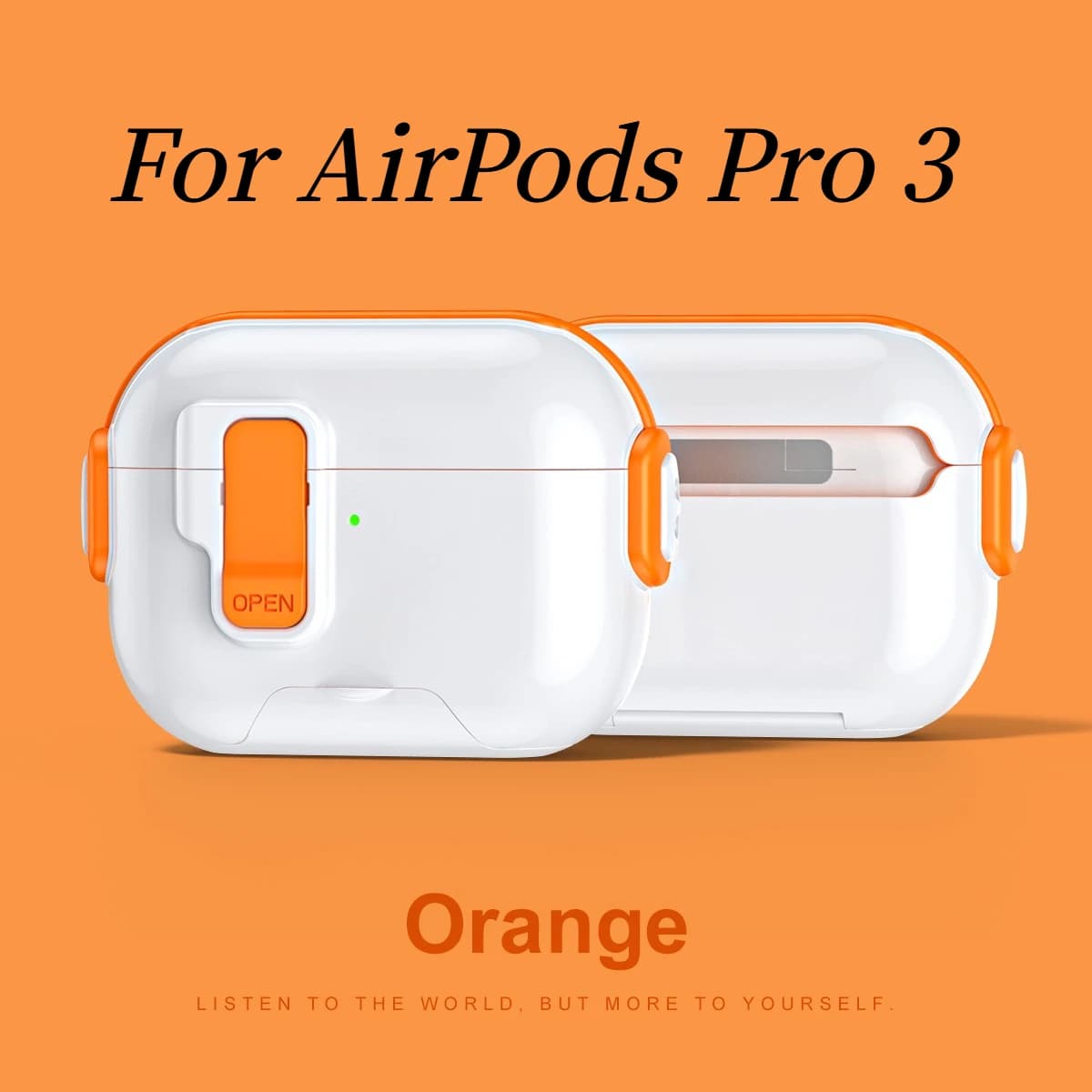 Custodia Semplice Trasparente con Supporto Invisibile per Apple AirPods Pro 4 3 2 1, Cover Bluetooth con Ricarica Wireless e Funzione Pop-up Automatica