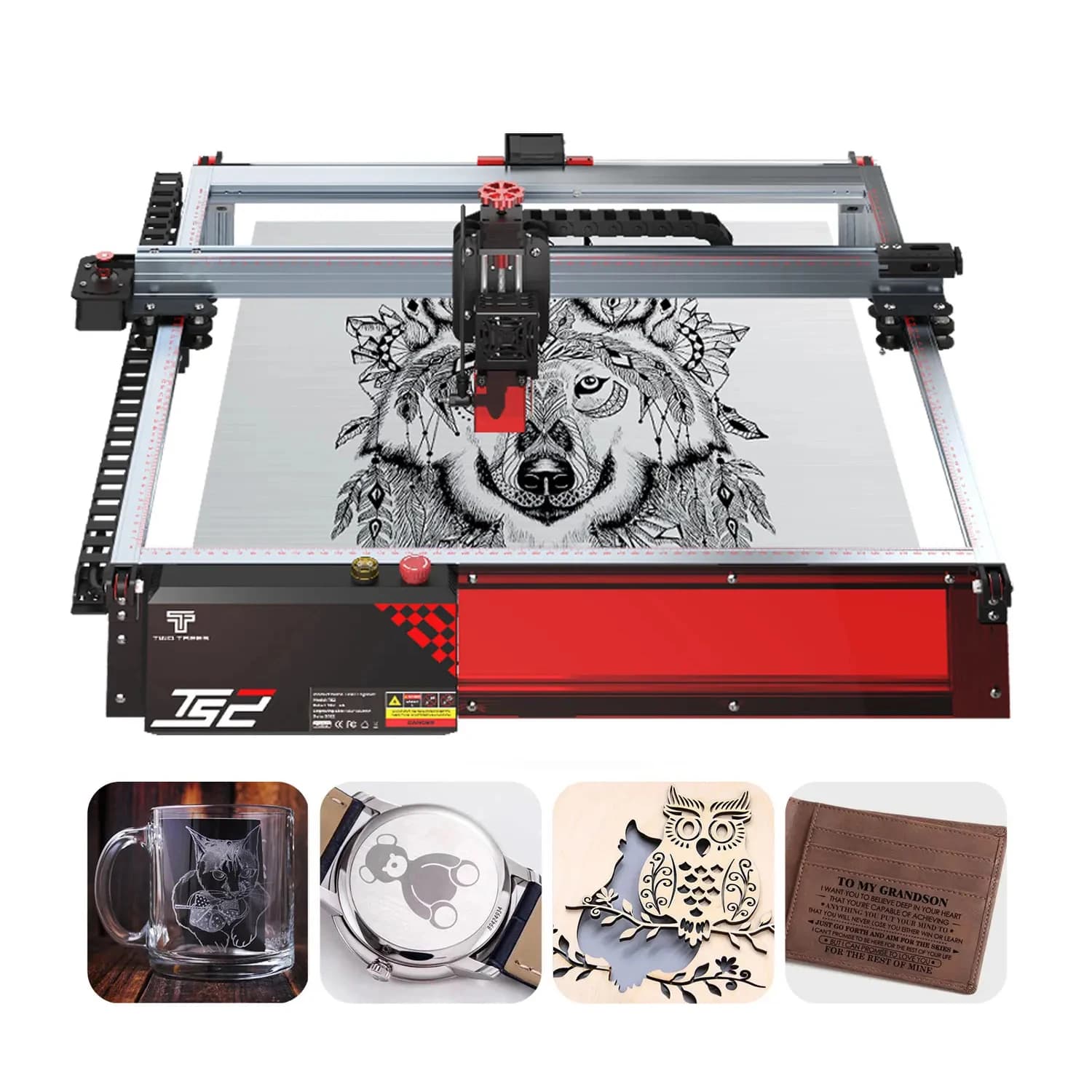 TwoTrees TS2 10W Stainless Steel Laser Engraving Machine WiFi Offline Control Laser Engraving and Cutting Machine CNC Machine