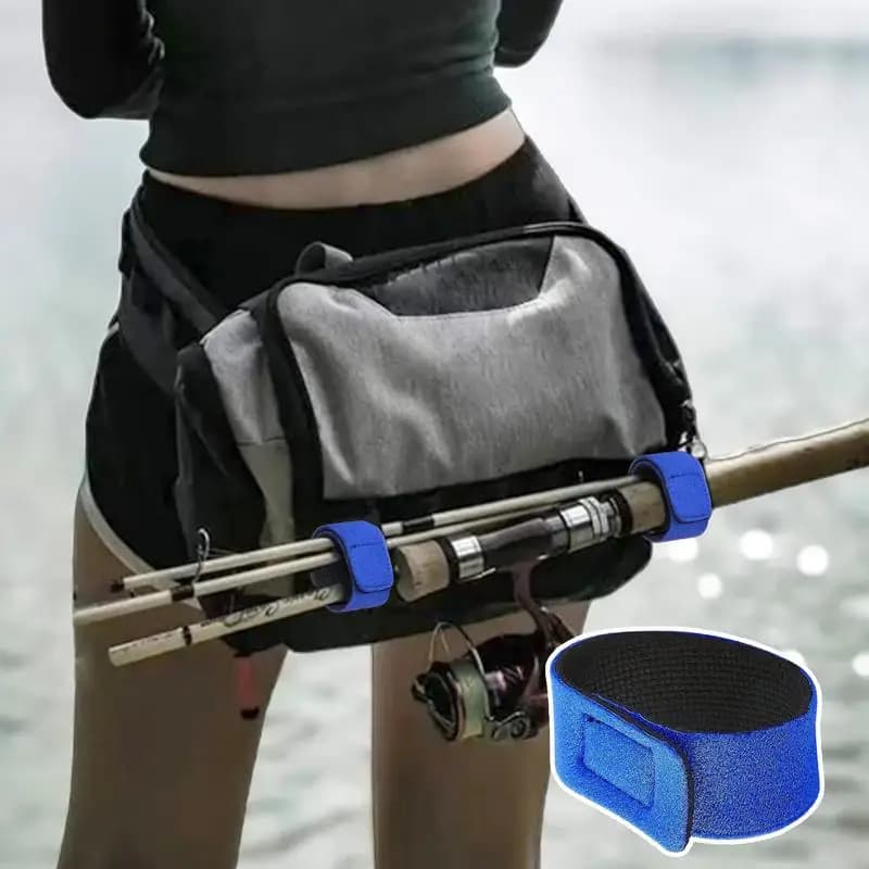 Fascette per canna da pesca 10X Cinghia avvolgente per canna da pesca Supporti per canna da pesca Supporto per canna elastica per canne da lancio e supporti per cavi per canne da mosca