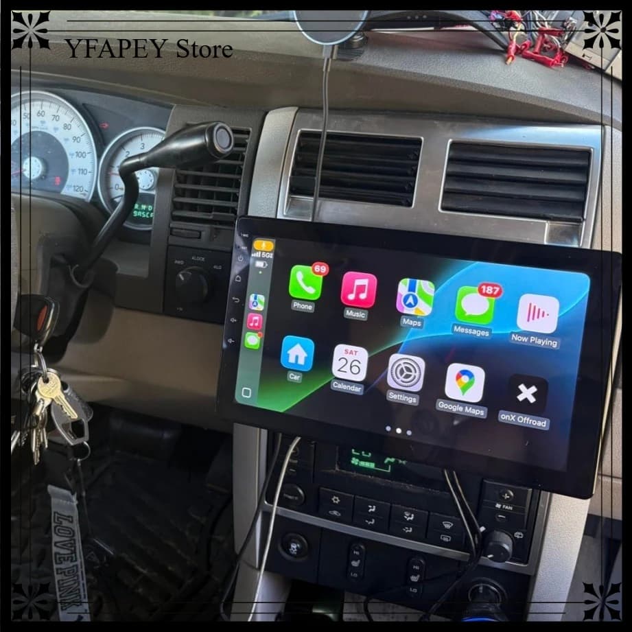Universal 9" Single Din Touchscreen Car Radio 12V Bluetooth Audio Player Support CarPlay Mirror Link + 8 Lamp Backup Camera