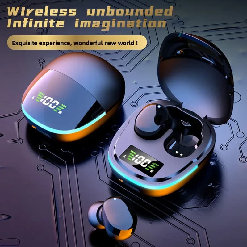 Auricolare Bluetooth wireless originale G9S Sport Display a LED Auricolari Riduzione del rumore Auricolari Bluetooth Fone Cuffie wireless