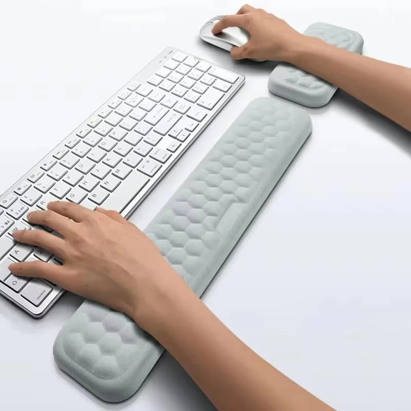 Tappetino per tastiera Tappetino per mouse Tastiera ergonomica Mouse Poggiapolsi Protezione per digitazione da ufficio Rilassa il polso Memoria Tappetino per mouse Computer portatili