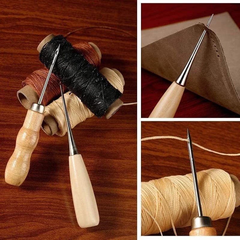 Leather Shoe Repair Tool Handmade Leather Shoe Bag Crafting Tool Kit Including Cutter Sewing Awl Professional Manufacturing Tool
