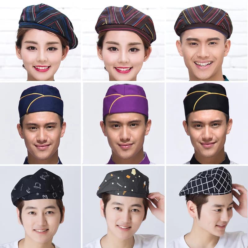 Cappello da Lavoro Universale per Chef, Berretto Semplice, Cappello da Cameriere per Fast Food, Ristorante, Hotel, Hot Pot, Primavera