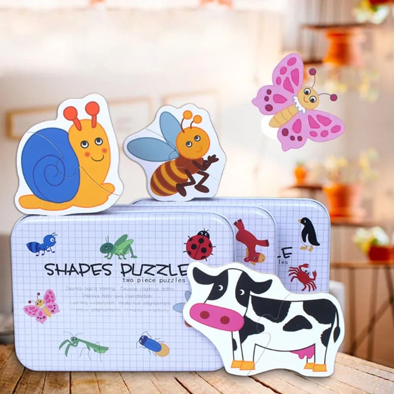 Puzzle creativo per la prima educazione dei bambini, blocchi di costruzione, sviluppo intellettuale, illuminazione cognitiva, giocattoli accoppiati
