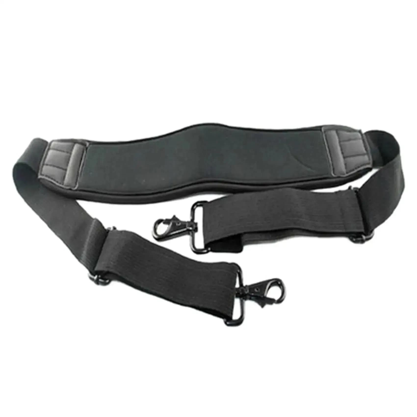 Black adjustable shoulder strap with double hooks for Canon Nikon laptop camera stabilizer