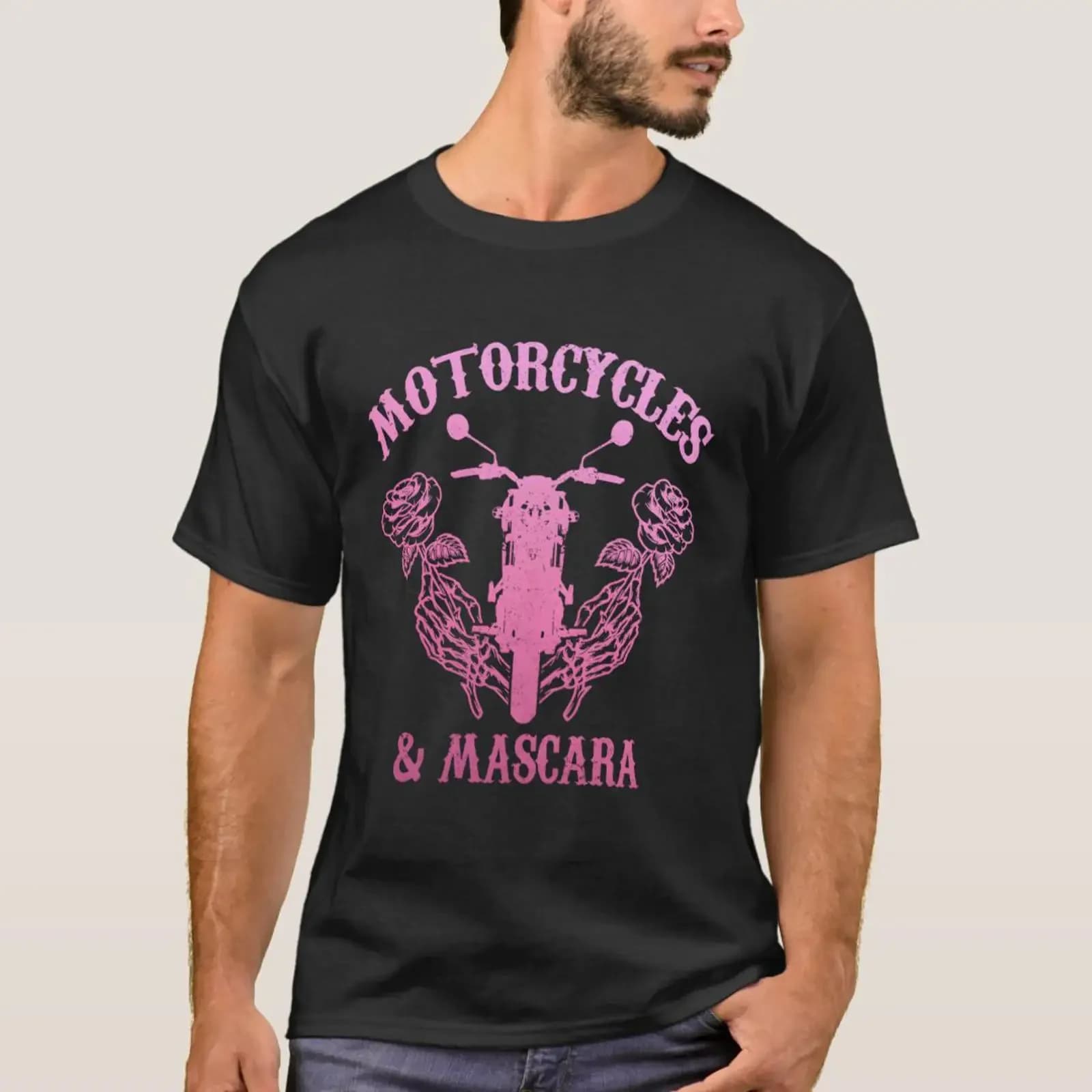 Motorcycles Mascara Biker K T Shirt vintage Washed Unisex graphic homme Soft Versatile Casual Stylish designer clothes fashion