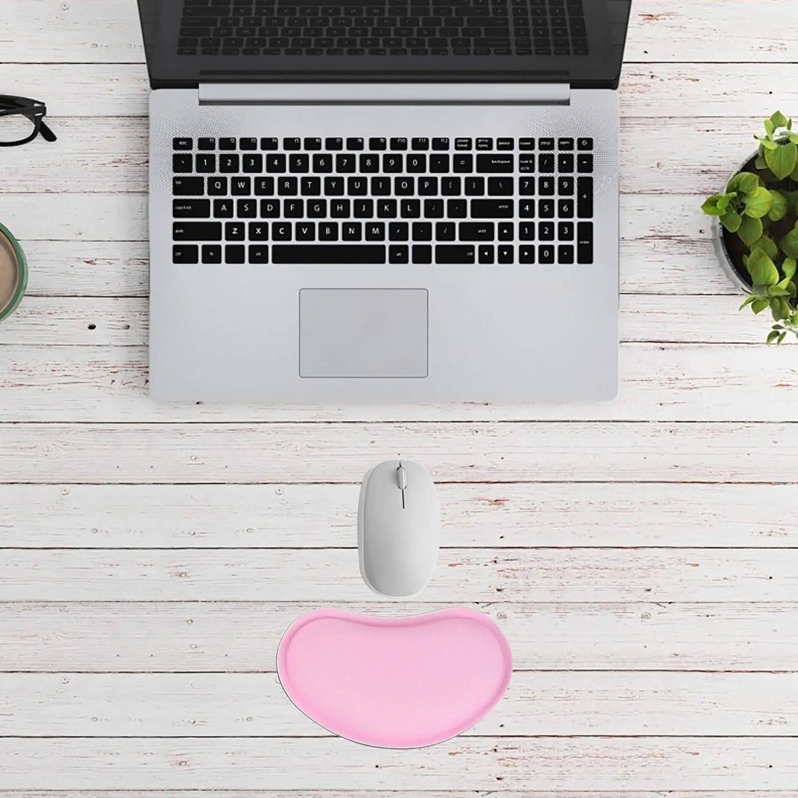 Set di Supporti Ergonomici in Memory Foam per Tastiera e Mouse, Design per Allineamento Naturale del Polso, per Ufficio, Laptop e Gaming
