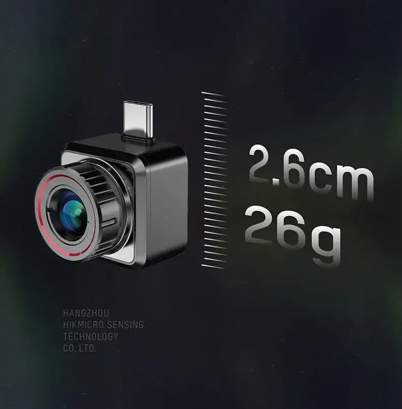 Thermal Camera for Smartphone Hikmicro E20plus, Night Vision Tool for Exterior, Thermal Infrared Camera