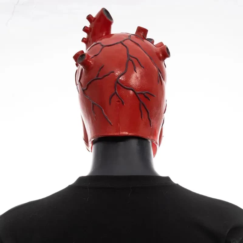 CyHorror Cuore Maschera Cosplay Spaventoso Giappone Anime Dorohedoro Casco insanguinato Lattice Full Face Copricapo Halloween Masquerade Party Prop