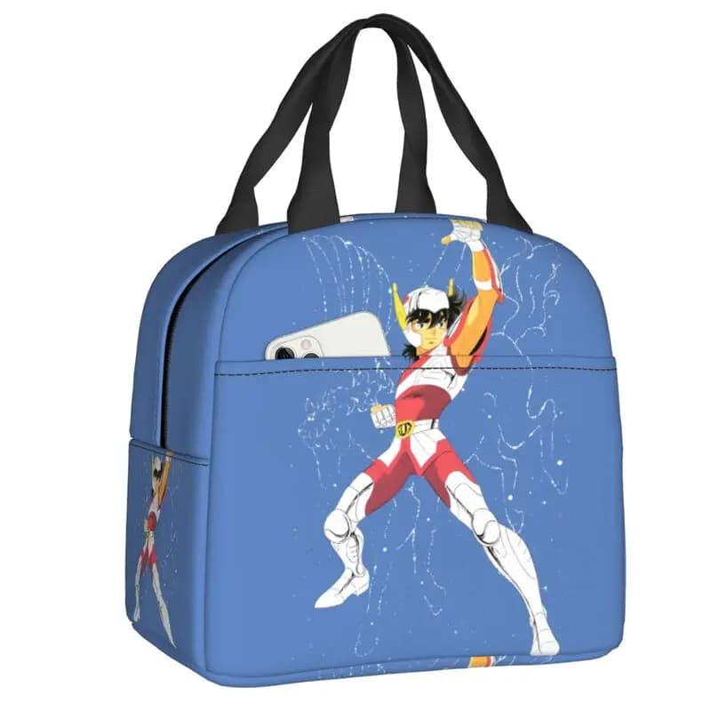 Borsa termica per il pranzo personalizzata Saintes Seiya Anime Manga per le donne Borsa termica portatile per il pranzo al sacco, lavoro, scuola, viaggio