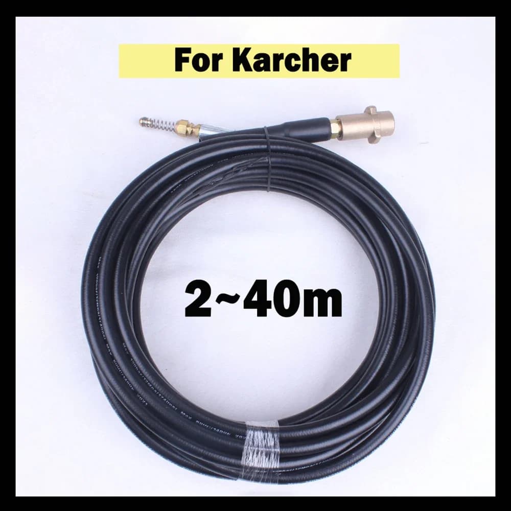 Kit tubo flessibile per pulizia scarico tubo per autolavaggio ad alta pressione 3600PSI 2-40M - Ugello e adattatore Karcher serie K per la pulizia delle cuciture bloccate